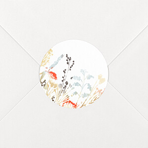 Wedding Envelope Stickers Summer solstice white