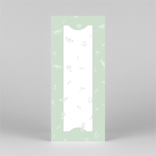 Baby Announcements Elegant Butterfly (Bookmark) Green - View 3