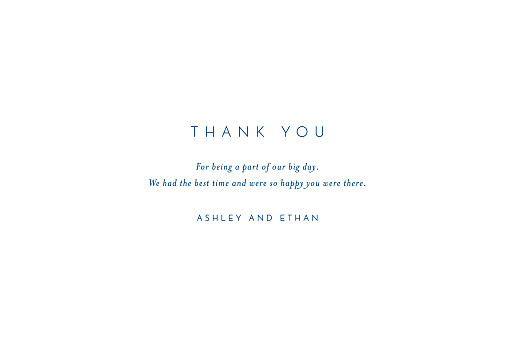 Wedding Thank You Cards Calligraphy (Landscape) Blue - Page 3