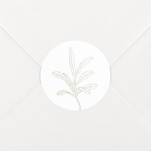 Wedding Envelope Stickers Hearts Aflutter Green - View 1
