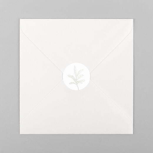 Wedding Envelope Stickers Hearts Aflutter Green - View 2