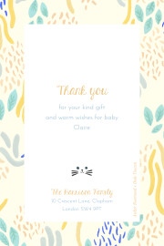 Baby Thank You Cards Lucky Charm by Dodo Toucan Yellow