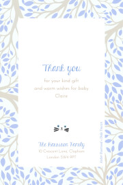 Baby Thank You Cards Lucky Charm by Dodo Toucan Blue