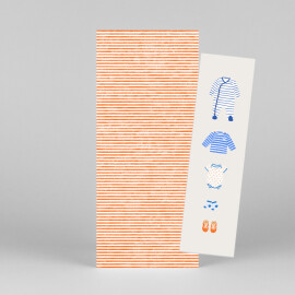 Baby Thank You Cards Petit Bateau x Rosemood (Bookmark) Orange