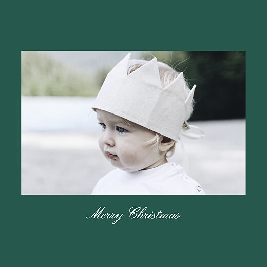 Christmas Cards Minimalist frame (Foil) square Green - Page 1