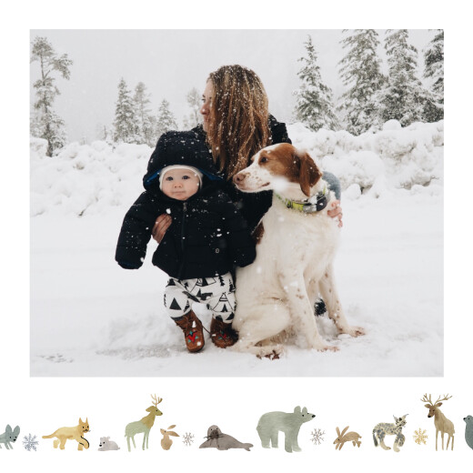 Christmas Cards Tundra (Small) White - Front