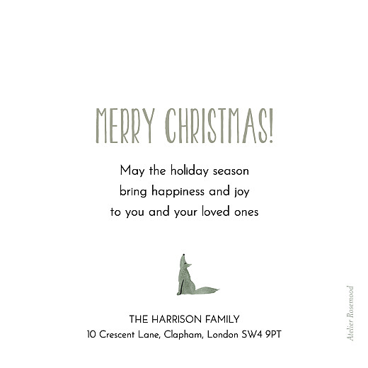 Christmas Cards Tundra (Small) White - Back