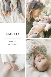 Baby Announcements Sweet Moments (Portrait) White