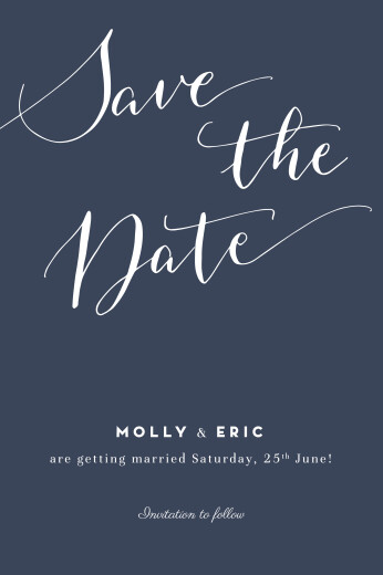 Save The Dates Swing Navy Blue - Front