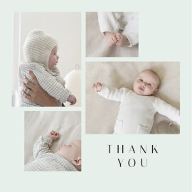 Baby Thank You Cards Candy Floss Green