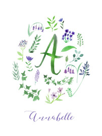 Small Posters Floral Alphabet White