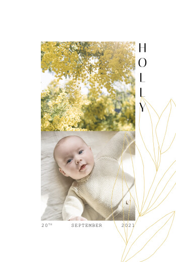 Baby Announcements Season Yellow - Front