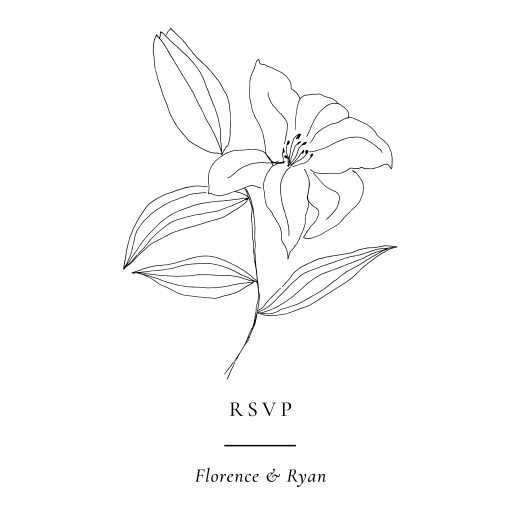 RSVP Cards Love Poems (Square) White - Front