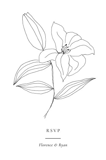 RSVP Cards Love Poems White - Front