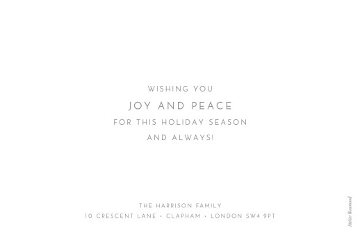 Christmas Cards Minimalist Landscape White - Back