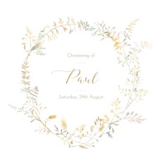 Christening Invitations Country Meadow Sand