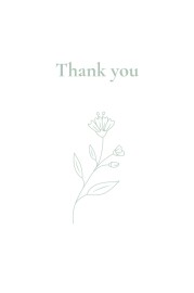 Baby Thank You Cards Floral Emblem Light Green