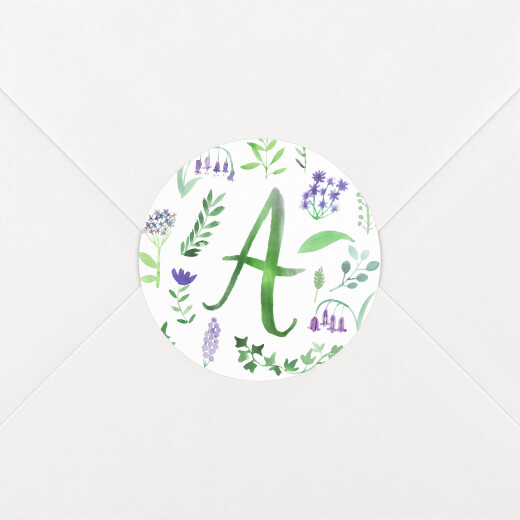 Baby Stickers Floral Alphabet White - View 1