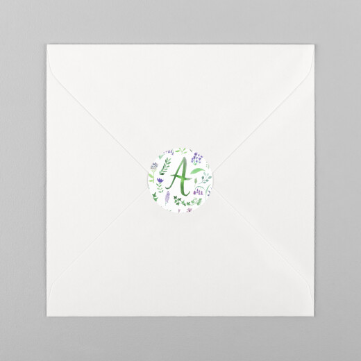 Baby Stickers Floral Alphabet White - View 2