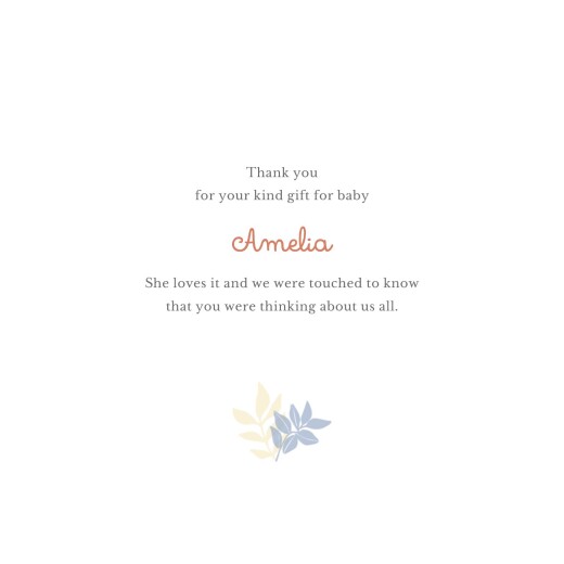 Baby Thank You Cards Budding Border Blue - Page 3
