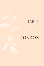 Wedding Table Numbers Ikebana Pink