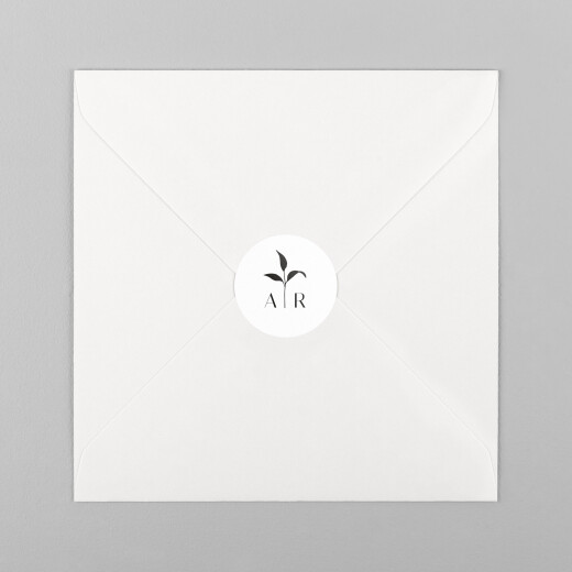 Wedding Envelope Stickers Ikebana White - View 2