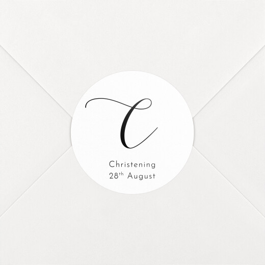 Christening Stickers Tender Moments White - View 1