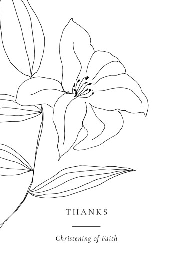 Baby Thank You Cards Serenity White - Front