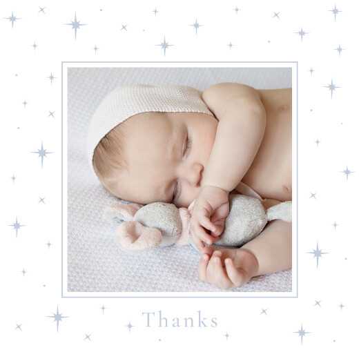 Baby Thank You Cards Under the Stars (4 Pages) Blue - Page 1