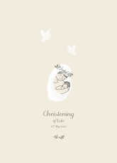 Christening Order of Service Booklets Cover Divine White