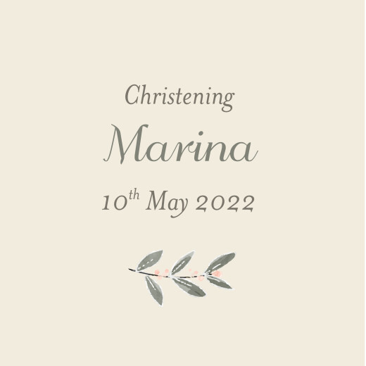 Christening Gift Tags Divine Pink - Front