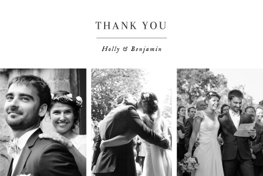 Wedding Thank You Cards Sweet Moments (5 photos 4 Pages) White - Page 1