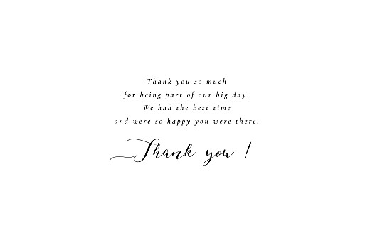 Wedding Thank You Cards Bloomy (4 Pages) Black - Page 3