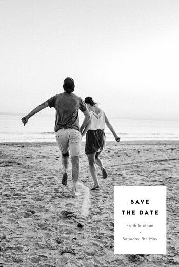 Save The Dates Emblem White - Front