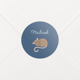 Baby Stickers Animal Family Blue