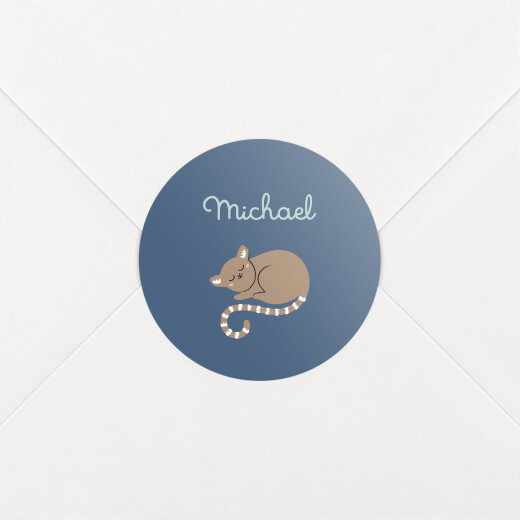 Baby Stickers Animal Family Blue - View 1