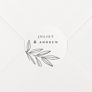 Wedding Envelope Stickers Budding branch beige