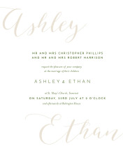 Wedding Invitations Calligraphy Green