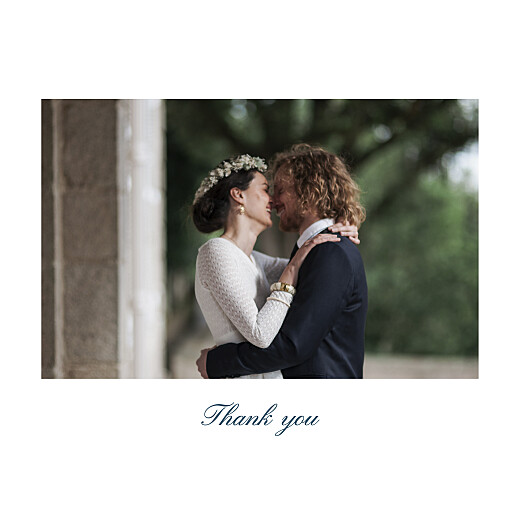 Wedding Thank You Cards Minimalist frame (Foil) White - Page 1