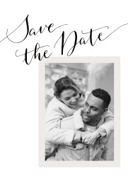 Save The Dates Happily ever after White