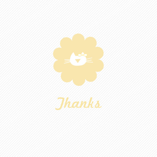 Baby Thank You Cards Kittens Yellow - Page 1