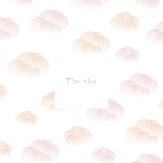 Baby Thank You Cards Mist (Foil) Pink Orange - Page 1