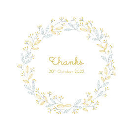 Baby Thank You Cards Fields of Gold Blue