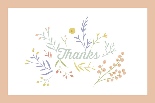 Baby Thank You Cards Summer Breeze Apricot - Front