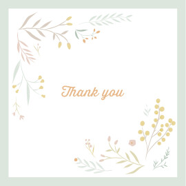 Baby Thank You Cards Summer Breeze (4 Pages) Green