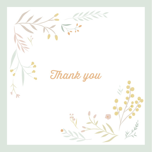 Baby Thank You Cards Summer Breeze (4 Pages) Green - Page 1