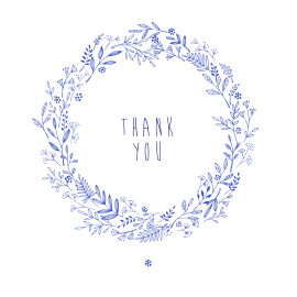 Baby Thank You Cards Pleasant Pastures (4 pages) Blue