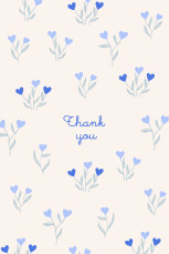 Baby Thank You Cards Love Blossoms Blue