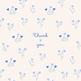 Baby Thank You Cards Love Blossoms (4 Pages) Blue