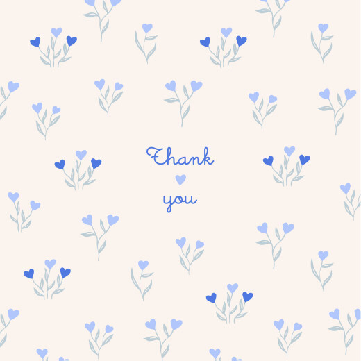 Baby Thank You Cards Love Blossoms (4 Pages) Blue - Page 1